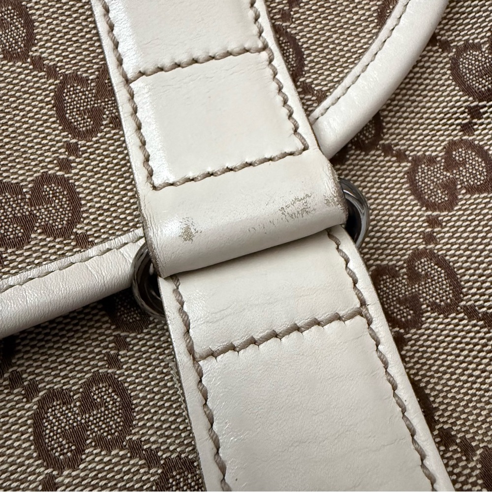 GUCCI Monogram Double Buckle Flap Messenger Bag - Picture 5 of 16